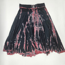 Vintage Cute Options Asymmetric Tie Dye Skirt Size Large 90s Hippie Grunge Boho