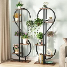 5 Tiers Indoor Plant Display Stand Heavy Duty Vertical Bonsai Flower Plants Rack