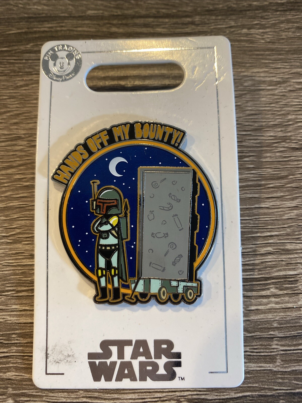 Star Wars Boba Fest Hands Off My Bounty Carbonite Wall  Disney Trading Pin Set