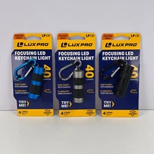 LUXPRO LP130 Focusing LED Keychain Flashlight – 40 Lumens – Choose Your Color –