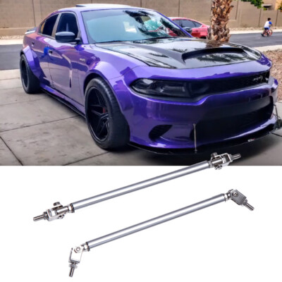For Dodge Charger SRT Hellcat Bumper Lip Splitter Rods Strut Rod Tie Support Bar