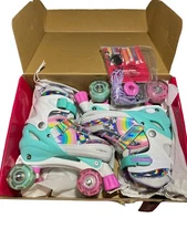 Sulifeel Girl Skates Medium Sz Roller Skates Rainbow New w Box
