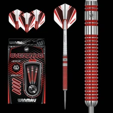WINMAU OVERDRIVE 90% Tungsten 22 GRAM STEEL TIP DARTS 1434.22