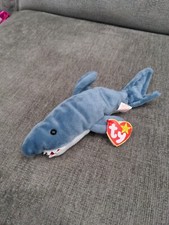 Beanie Baby 1996 Crunch The Shark Rare W/ Tag Errors!