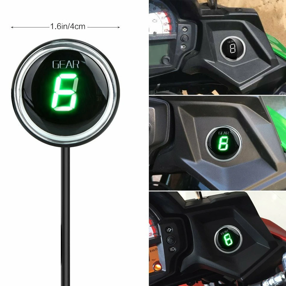 Waterproof Motorcycle Gear Indicator Green Display for Kawasaki VERSYS 650 1000 - Image 2 of 4