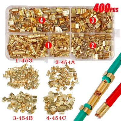 400PCS U Terminal 0.3-6mm² Cold-pressed Connector Cable Wire Connectors