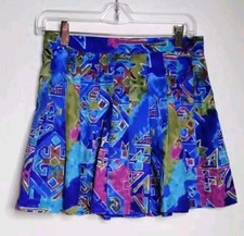 Tail Tennis Skirt Size 12 Silk Colorful Bright Beautiful USA Made
