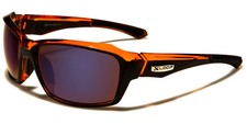 X Loop Sunglasses Mirror Lenses Wrap Plastic Frames Sport Baseball Running Men.