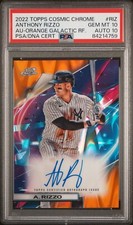 2022 Topps Cosmic Chrome Autographs Orange Galactic Anthony Rizzo PSA 10/10