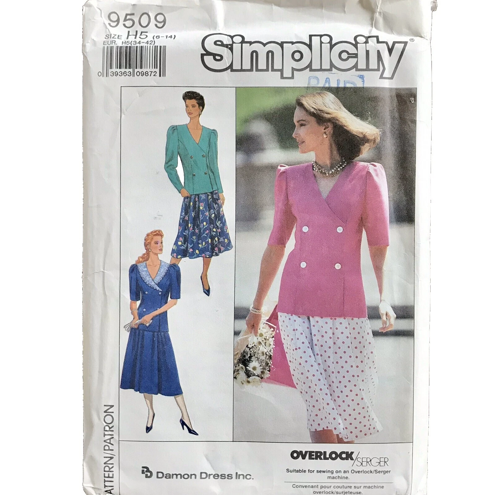 Abrigo/Chaqueta De Corte Simplicity Patrones de Costura