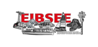 Eibsee Zugspitze Magnet Metall Souvenir Germany Gipfelkreuz Wandern