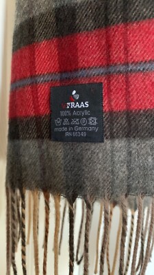 VFrass German made plaid scarf | eBay