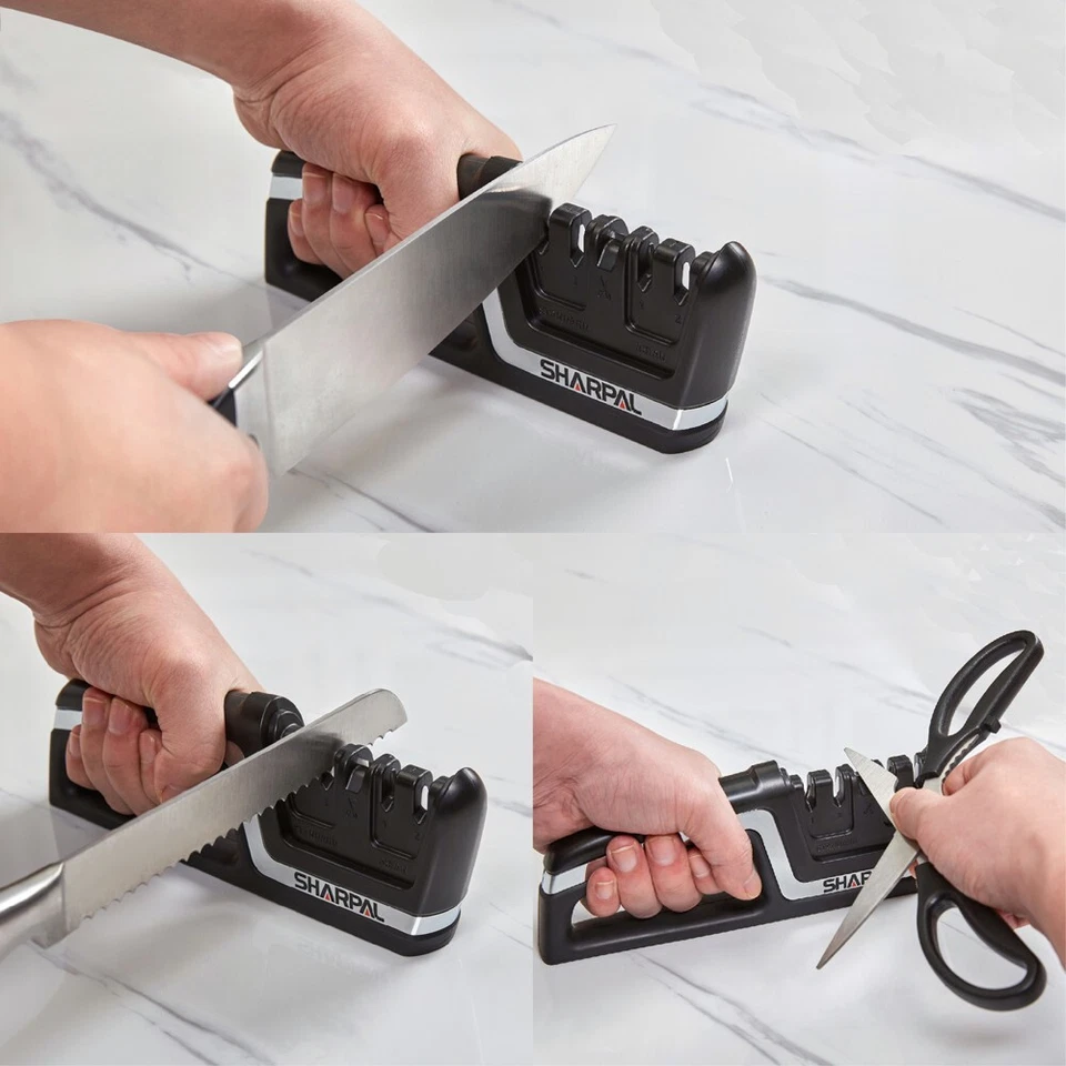5-in-1 Kitchen Knife Scissor Sharpener Sharpening Tool for Western & Asian Knife - image 3 of 4