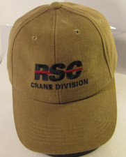 RCS Crane Division Hat Mens Beige Adjustable Cap Vt K-Products Moline Illinois
