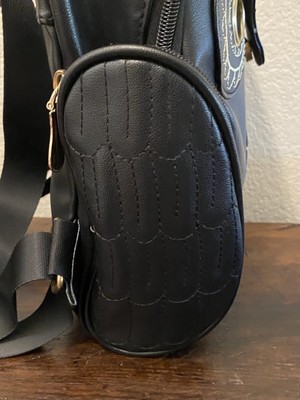 Womens Fashion Owl Backpack PU Leather Mini Daypacks(Black 