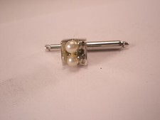 SINGLES 1 1/4" Twin Seed Pearl Square Vintage Formal Tux Shirt Stud j25