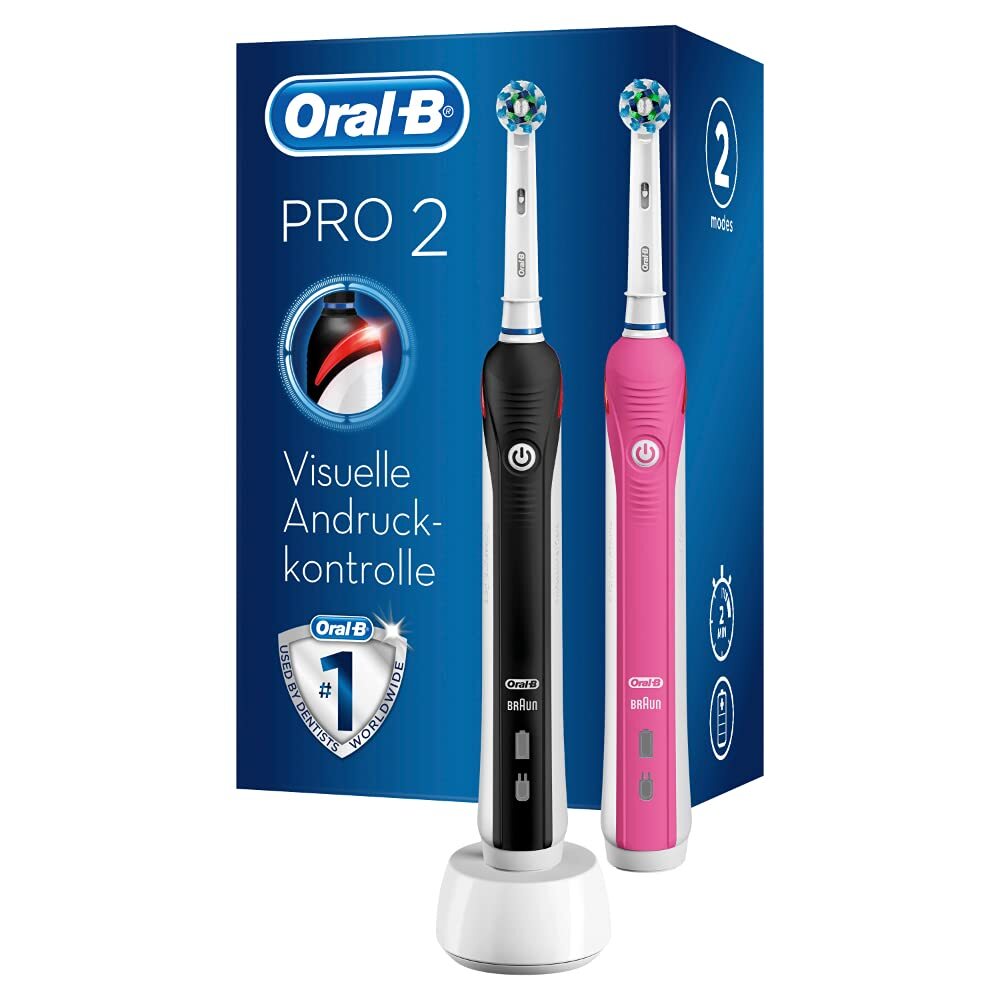 Oral-B PRO 2950N Elektrische Zahnbürste Set mit Andruckkontrolle