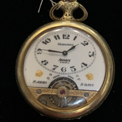 Arnex- Hebdomas 8 Day Pocket Watch, Works Great. Winds Good. | eBay
