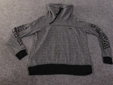 Victoria Secret Pink Sweatshirt medium gray womens Pullover love stretch