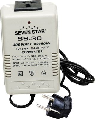 SevenStar SS-30 300 Watt Voltage Transformer Up/Down 110V to 220V