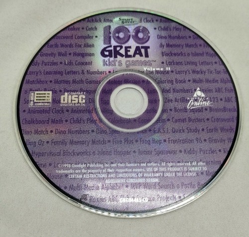 100 Great Games Pc Game Cd Rom Kids Games Ebay