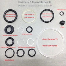 Repair Tool Jack Oil Seal Ring Small O-ring / Horizontal 3 TON Repair kit