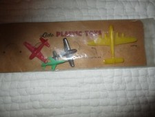 Vintage/Lido/Plastic/Toys 4/Airplanes 1950's/NEW//On/Factory/Card