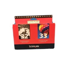 Genuine Lexmark 32 Black 33 Color Ink Cartridges OEM Sealed Retail Combo Box