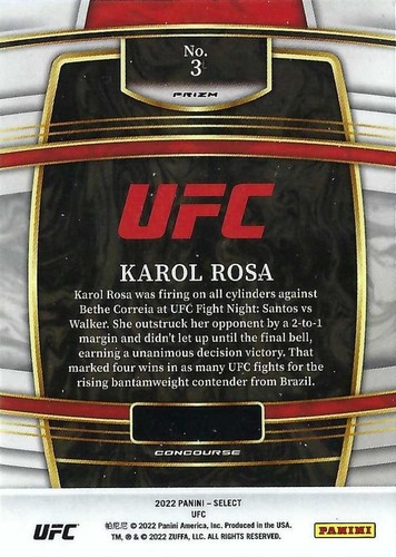 2022 Panini Select UFC Silver Prizm Parallels (You Pick) Rookies (RC) & Veterans - 第 11/103 張圖片