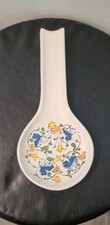 Vintage Azzurra Ceramica Cuore Italian Ceramic Spoon Rest Hand Painted Italy