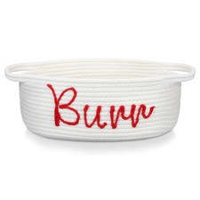 Burr Basket Winter Woven Burr Storage Basket with Handle Decorative Organizer...