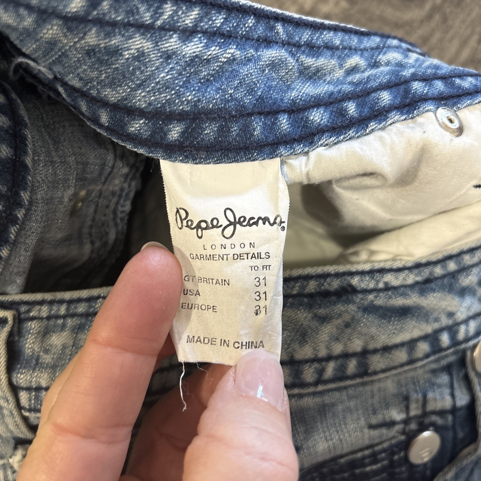 Vintage Pepe London Ruliette 61750 Jeans Mens Size 31 Fits 31 X 32 NEW - View 10