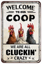 Chicken Coop Accessories Funny Chicken Signs Rooster Decorations Chicken