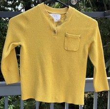 Zara Themal Long Sleeve Unisex Kids Mustard Yellow Size 8