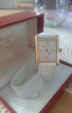 Cartier Tank Vermeil 925 Silber 23x30 mm Quar...