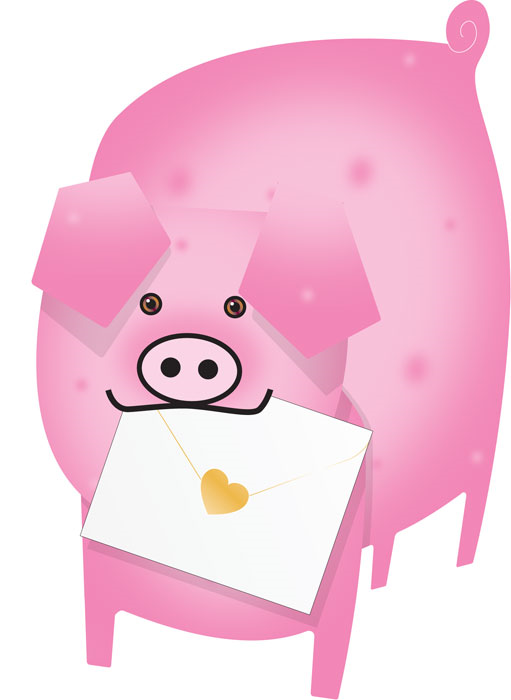 Quality OPEN CARD Any Occasion From The Special Delivery Collection Piggy