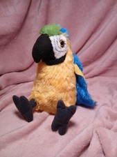 11" Wild Republic Parrot Beanie Plush Cuddly Soft Toy VGC