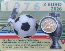 Slowakei 2 Euro 2026 Fussball EM CoinCard M&uuml;nzkarte commemorative coin BU