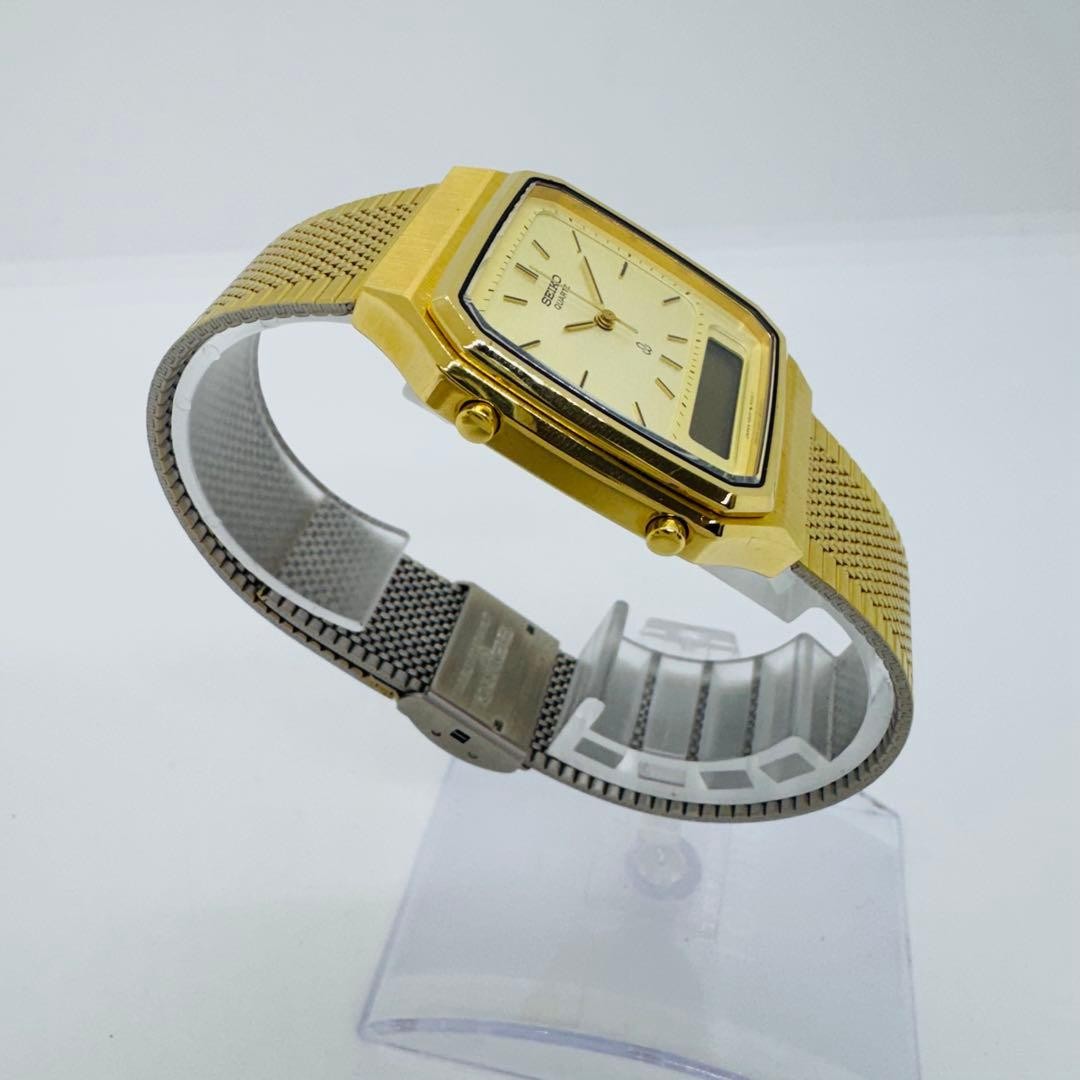 ✨SEIKO✨セイコー✨H449-5000✨クォーツ✨ゴールド文字盤✨腕時計✨