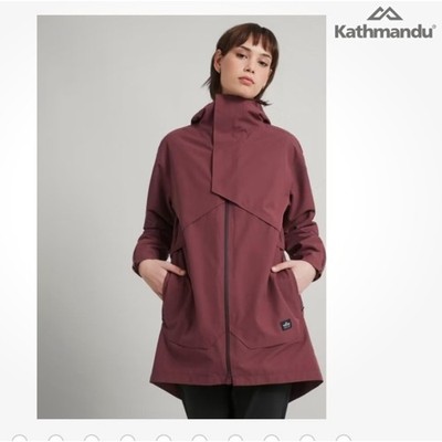 Kathmandu Amphi 2L WomensParka Mahogany Mineral Waterproof Hooded Jacket Size 10