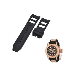 Russian Diver 10136 26mm Black Rubber Watch Strap For Invicta