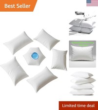Luxury Waterproof Pillow Protectors Queen Size 28x20" - 4 Pack, Soft White
