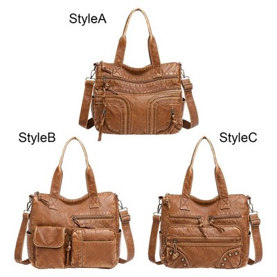 Weiche Damen Handtasche Handtasche Reise Damen Griff PU Leder Schulter