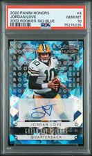 2020 PANINI HONORS JORDAN LOVE  AUTO 15/15 2002 ROOKIE-SIG-BLUE #4 PSA 10 RC