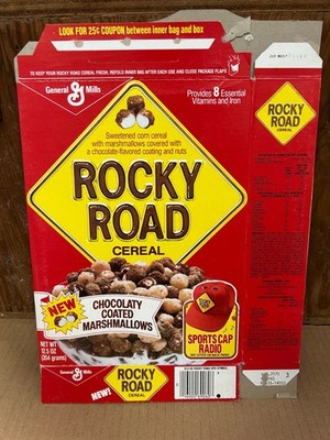 Rocky Road 1986 Sports Cap Radio Offer, Cereal Box Flat