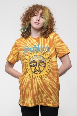 Sublime T Shirt Sun Face Band Logo Nue offiziell Unisex Tie Dye Orange