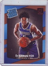 2017/18 DONRUSS DE'AARON FOX RATED ROOKIE CARD !!. rookie card picture