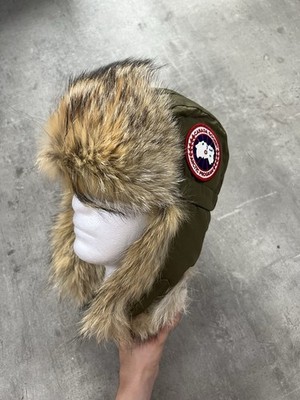 Canada Goose Arctic Program Trapper Hat Grün Gr. M Ohrenklappen Pelz Winter