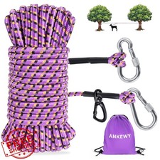 75ft Dog Tie Out Cable Runner Yard Camping Heavy Duty 350lbs