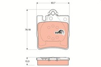 Bremsbelagsatz Scheibenbremse Cotec TRW GDB1334 FüR Mercedes CLK Klasse A208 200